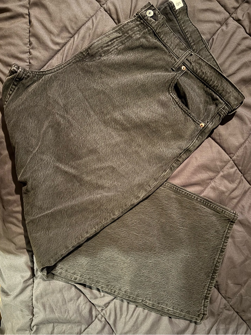 Abercrombie & Fitch Black High-Rise Loose Jeans